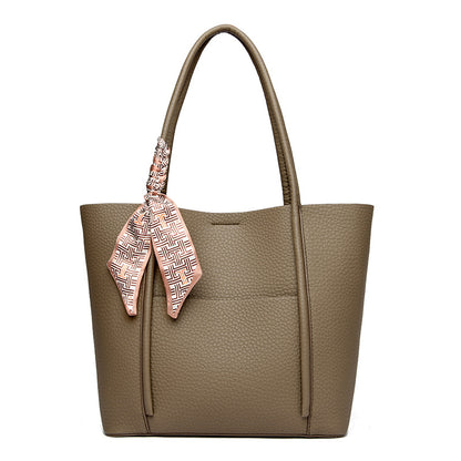 Texturierte Leder-Shopper-Tasche Brehn