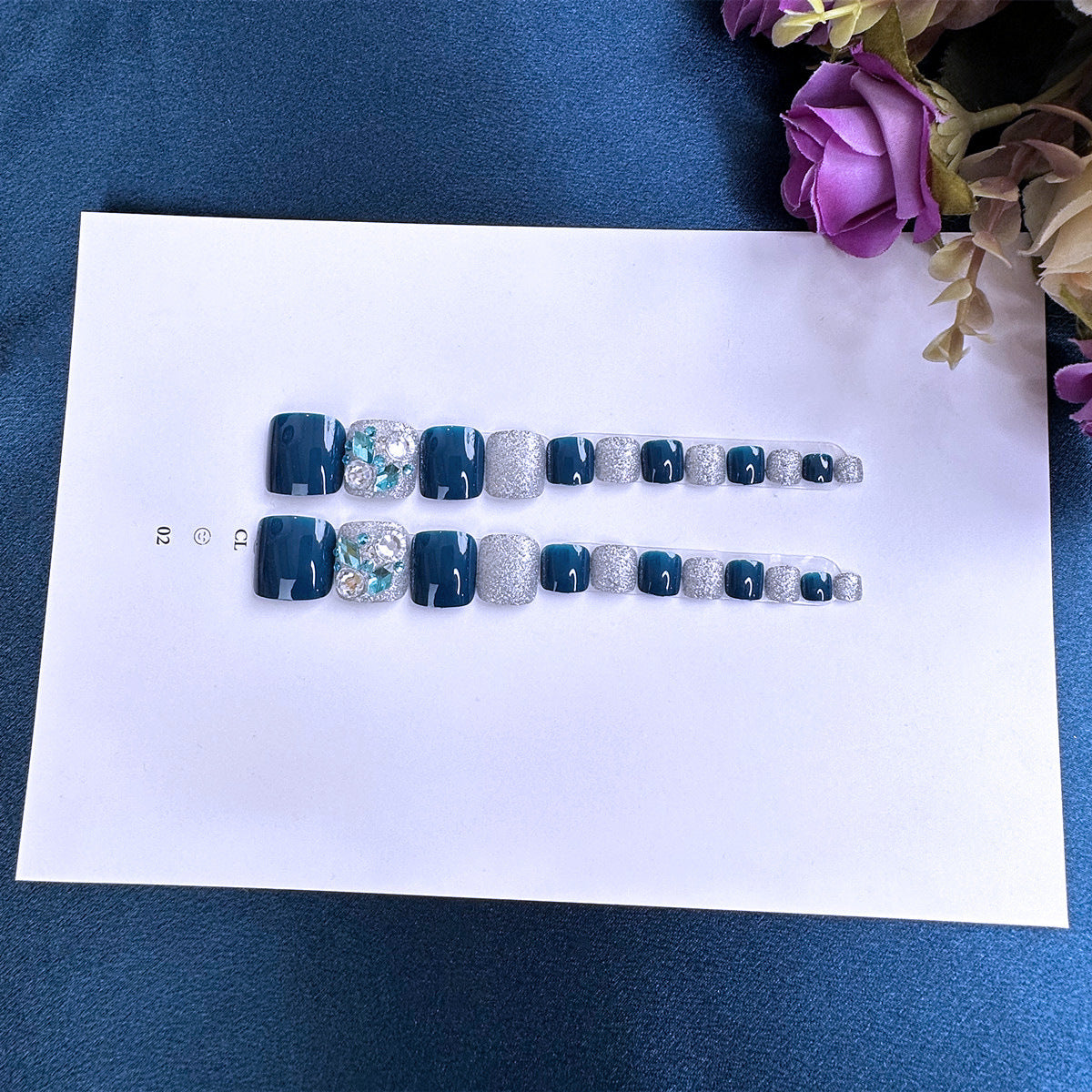 Fußnagelkunst mit Glamourösen Strassakzenten Brehn