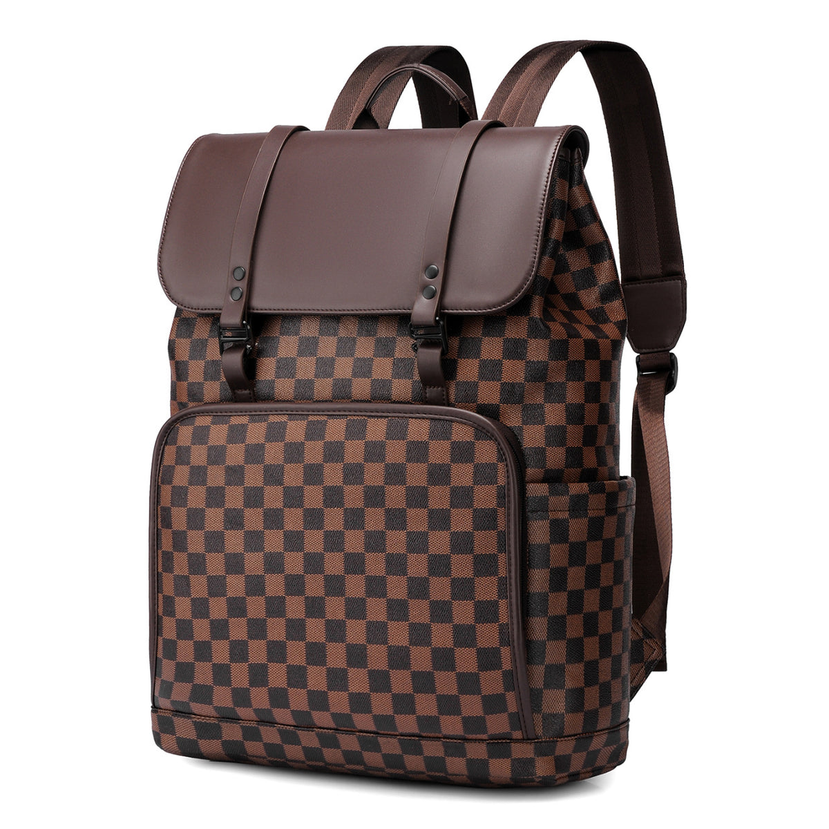 Stylischer Schachbrettmuster-Rucksack Brehn