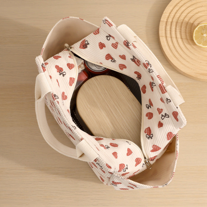 Isolierte Herzprint-Lunch-Tasche Brehn