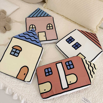 Hausförmiges Schaumstoff-Rückenstützkissen-Set für das Spielzimmer von Kindern, dekorative Kissen