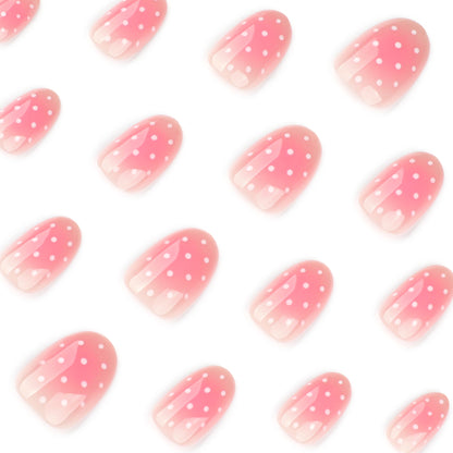 Kunstvolle Nagelkunst im sanften Ombre-Look mit Punkten Brehn