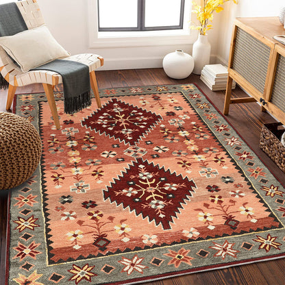 Vintage-inspirierter floraler Teppich