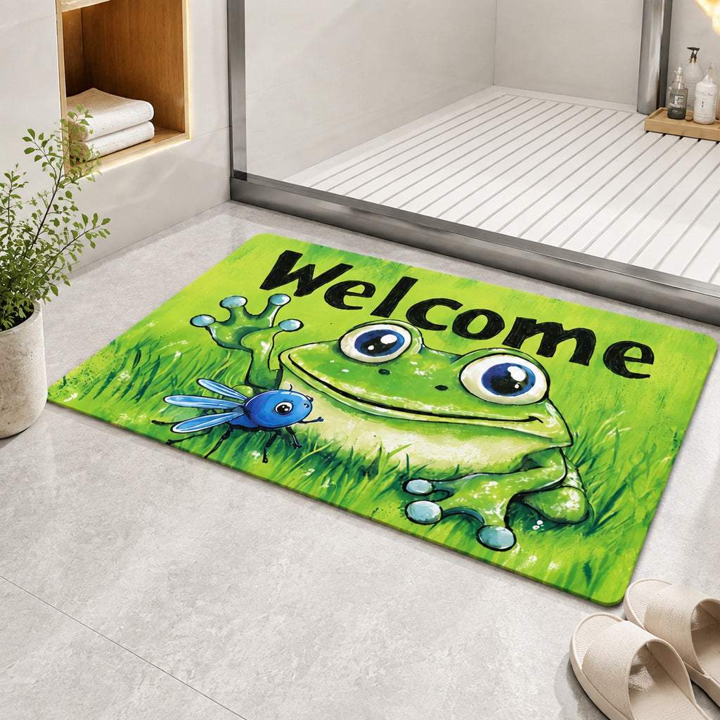 Niedlicher Cartoon-Frosch Willkommensmatte Brehn
