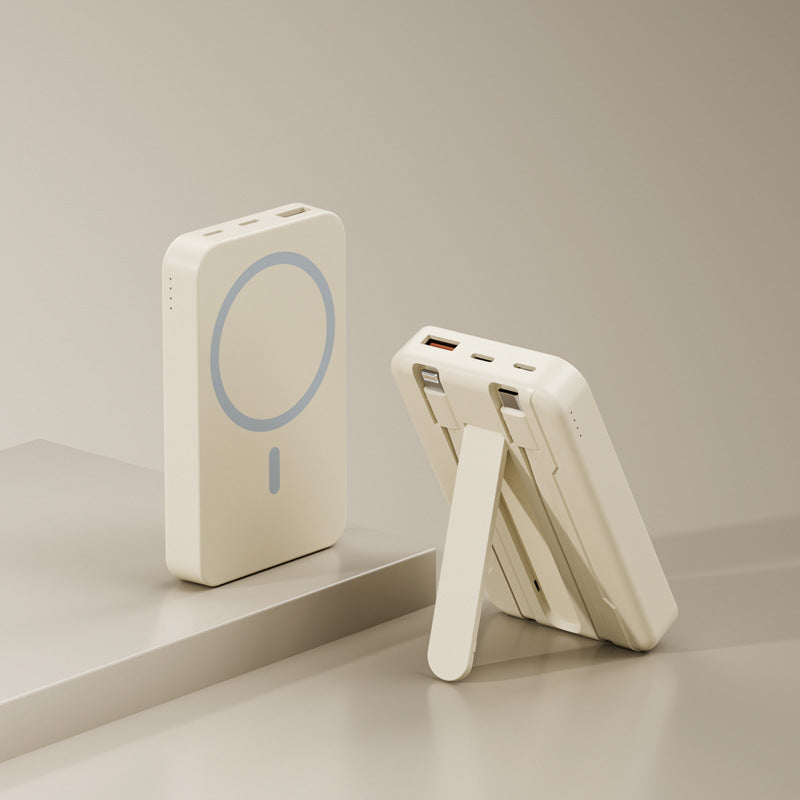 Wireless Powerbank mit Integriertem Ständer und Intelligentem Ladeindikator Brehn