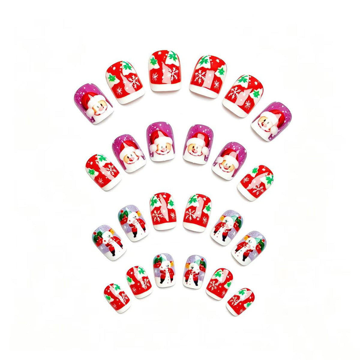 Kunstnägel mit Festlichem Weihnachtsmann-Design Brehn