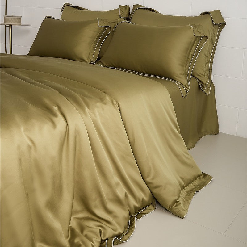 Luxuriöses glattes Satin-Bettwäsche-Set