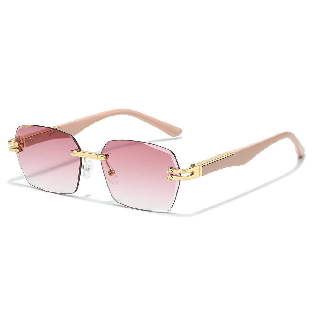 Oversized geometrische Sonnenbrille mit Metallelementen Brehn
