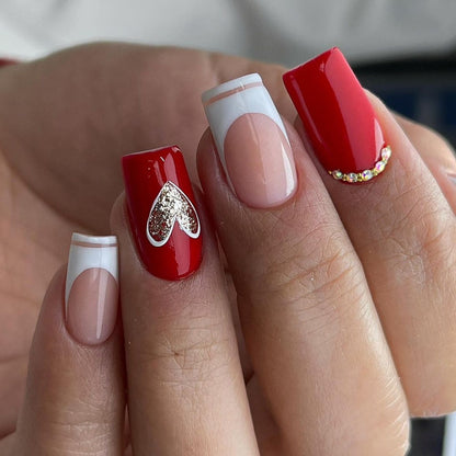 Elegantes Herz-verschönertes Nagelkunst-Set Brehn