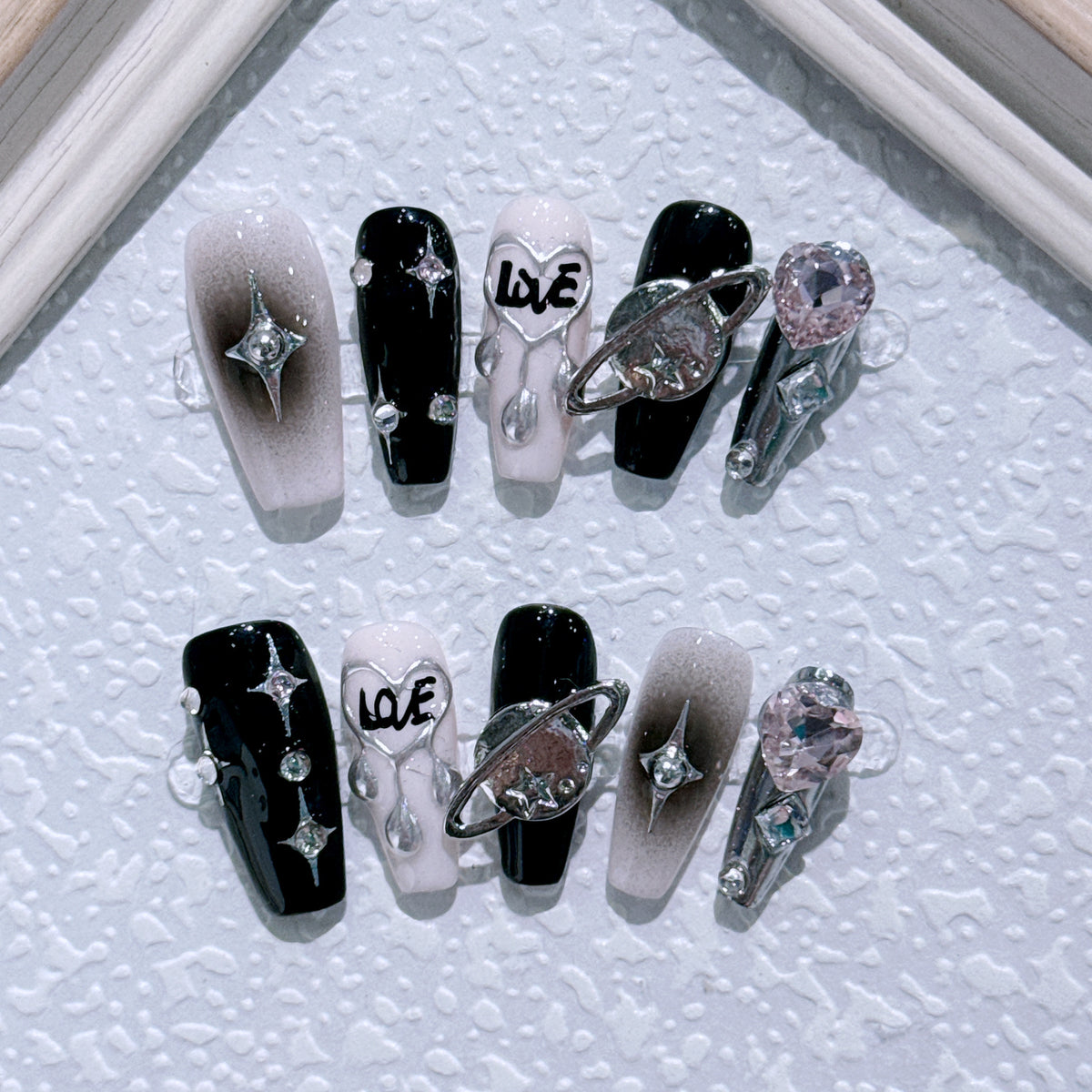 Dekoratives 3D Nagelkunst Set