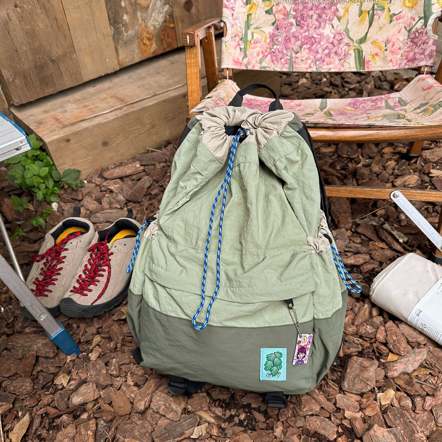 Leichte lässige Kordelzug-Rucksack