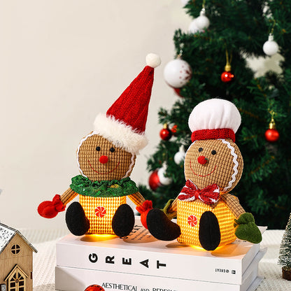 Niedlicher Weihnachtsgnom mit LED-Leuchte Brehn