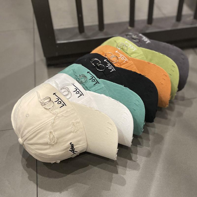 Herren Distressed Denim Cap Brehn