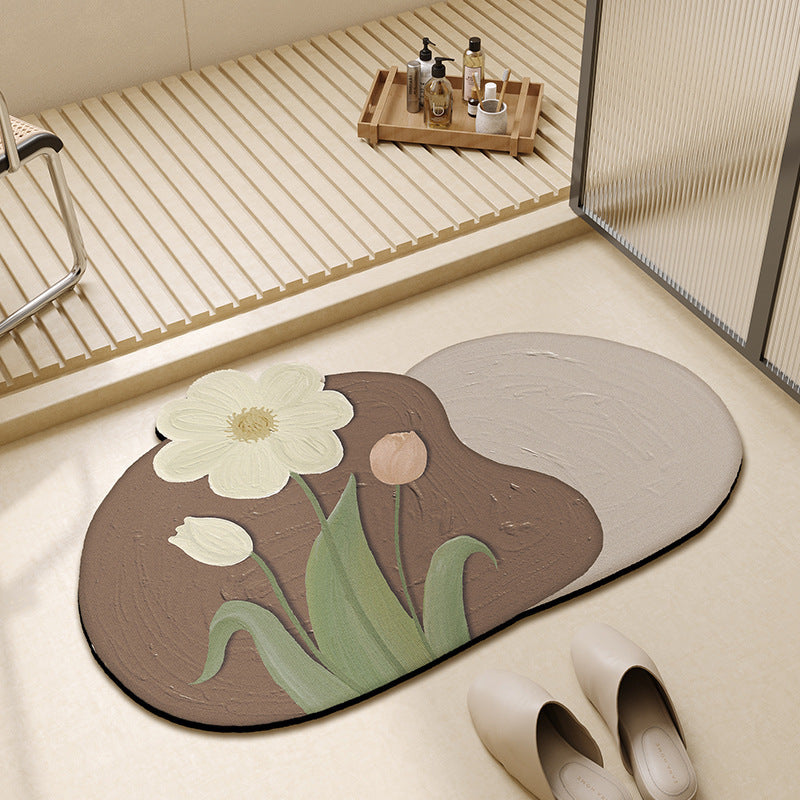 Blumenförmige dekorative Badematte Brehn