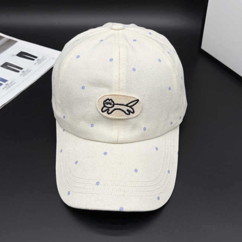 Damen Polka Dot Bestickte Baseballmütze Brehn