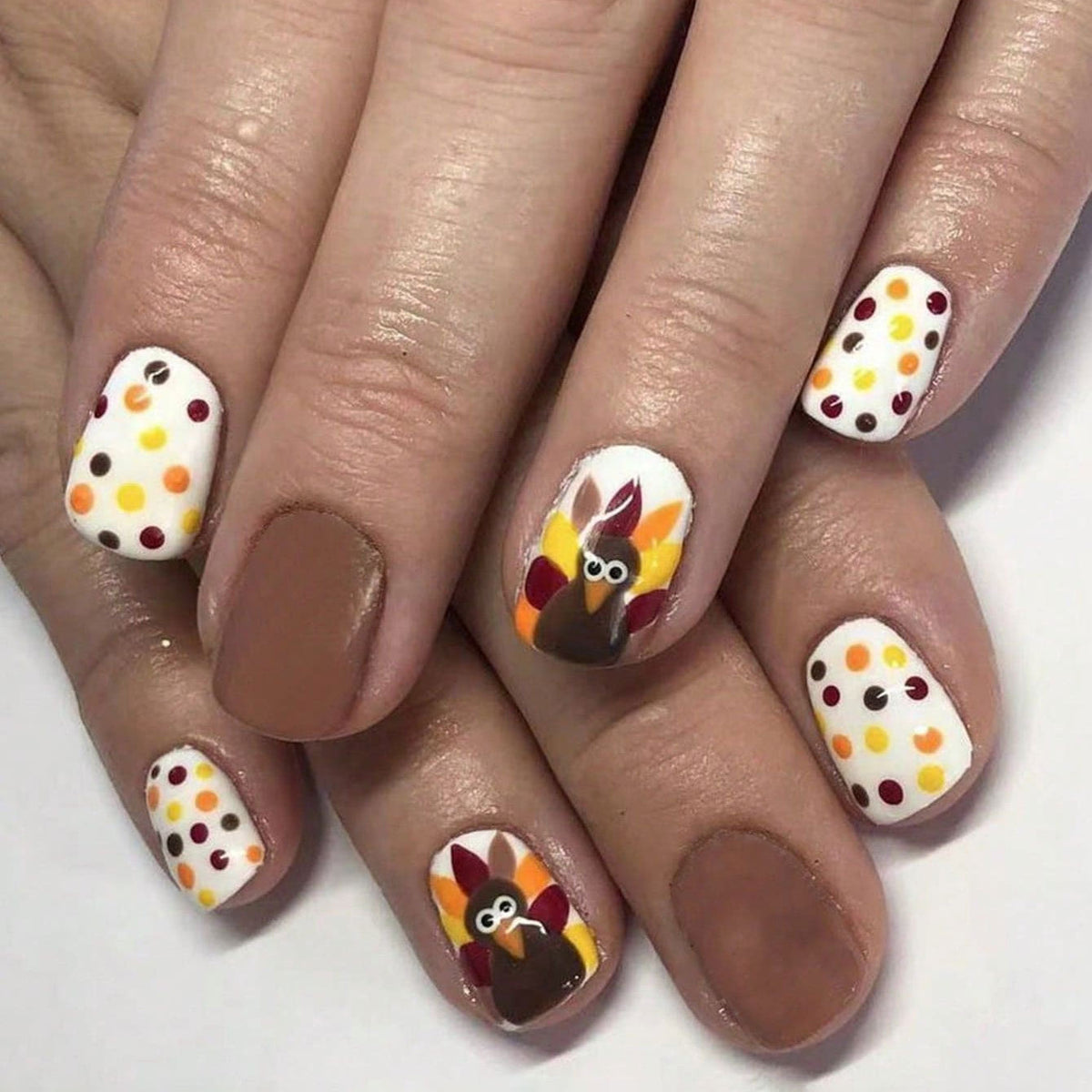 Festliches Thanksgiving-Themen-Nagelkunst-Set