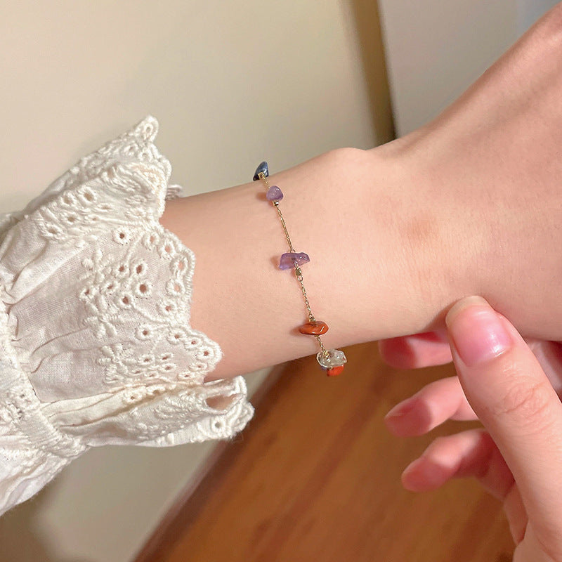 Zarte Edelstein Charm-Armband Brehn