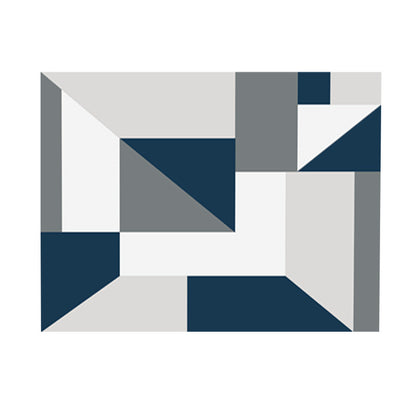 Moderner flachgewebter Wohnzimmer-Teppich mit abstraktem geometrischem Design Brehn