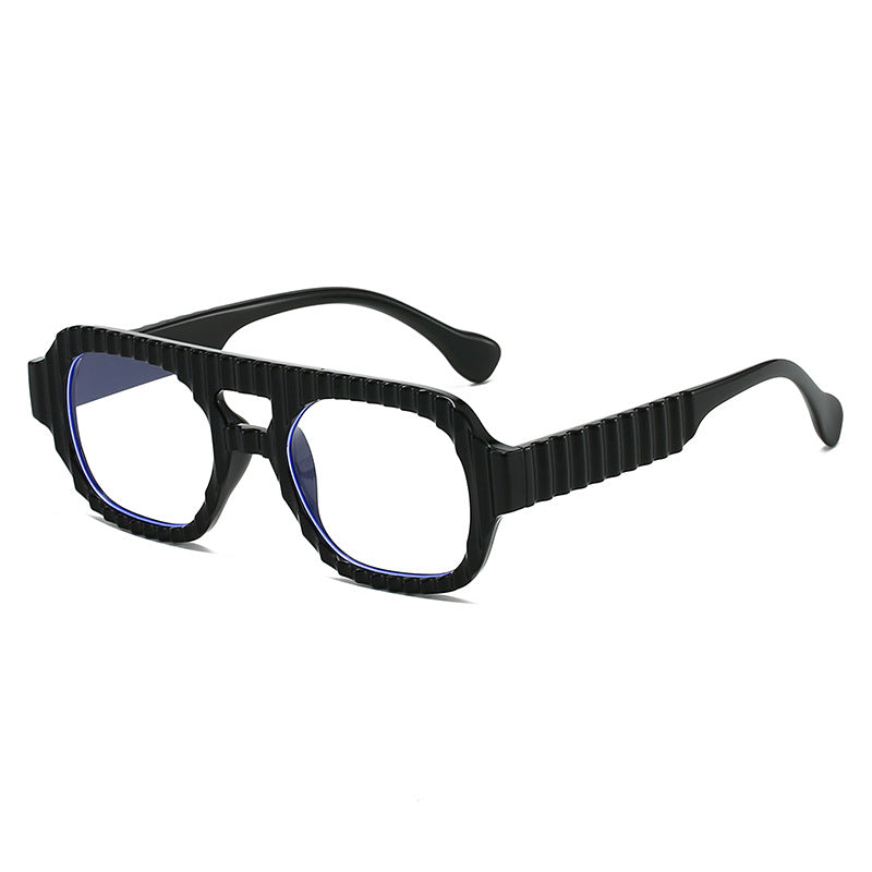 Damen modische Sonnenbrille im futuristischen Design mit strukturiertem Rahmen Brehn