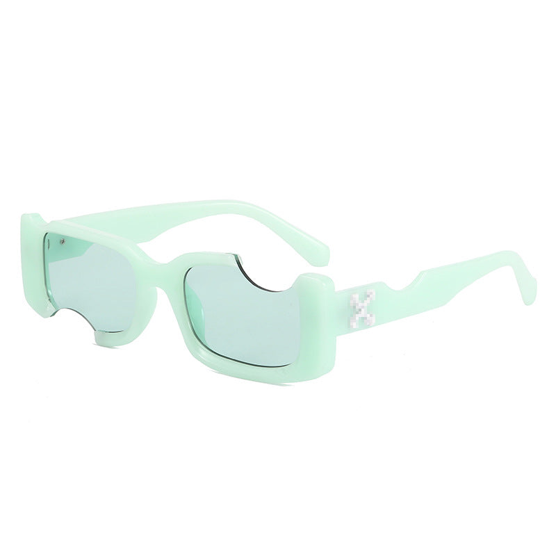 Damen exklusive modische Sonnenbrille mit futuristischem Design Brehn
