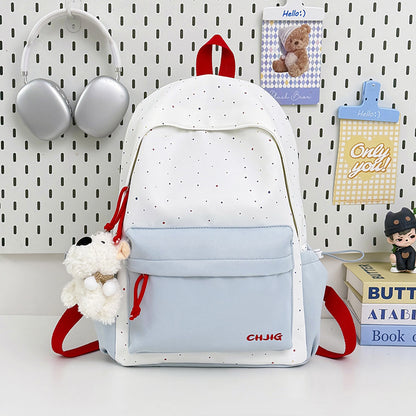 Lässiger gestreifter leichter Schulrucksack