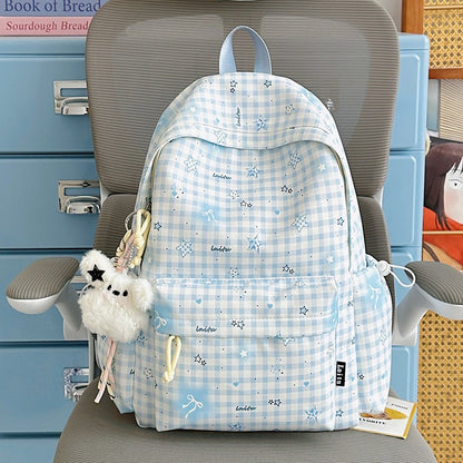 Stylische karierte Druck Rucksack Brehn