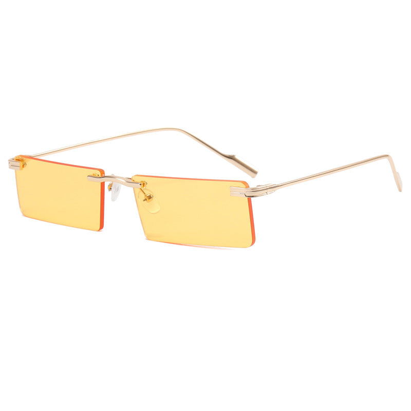 Damen Modische Rechteck-Sonnenbrille mit elegantem Metallrahmen Brehn