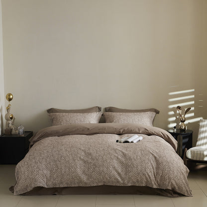 Ombre gestreiftes Baumwollsatin Bettbezug-Set