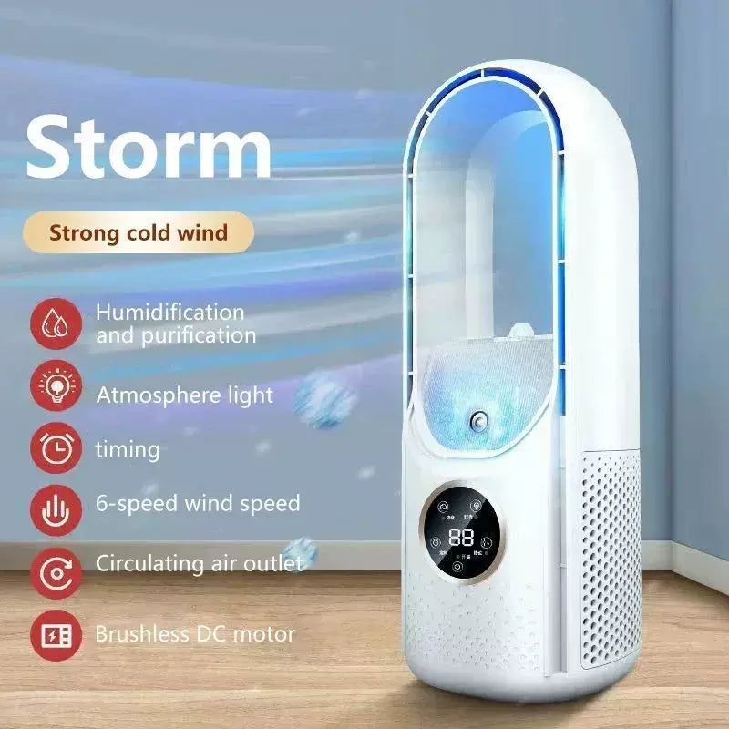 Unisex Einheitsgröße blattloser evaporativer Turmventilator und Luftbefeuchter mit Touch-LED-Display und bürstenlosem Motor Brehn
