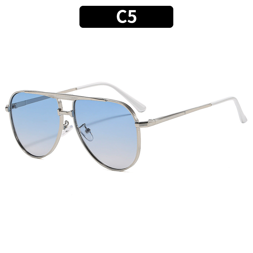 Damen modische Aviator-Sonnenbrille mit elegantem Metallrahmen und UV400-Schutz Brehn