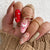 Festliches Urlaub Press-On Nagelset Brehn