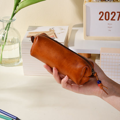 langlebiges Reißverschluss-Leder-Stiftetui