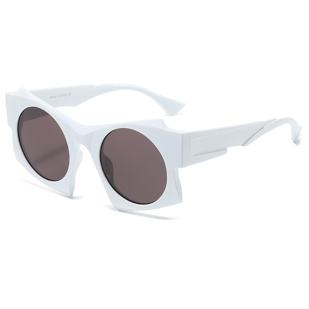Zeitgenössische Runde Rahmen Sonnenbrille Brehn