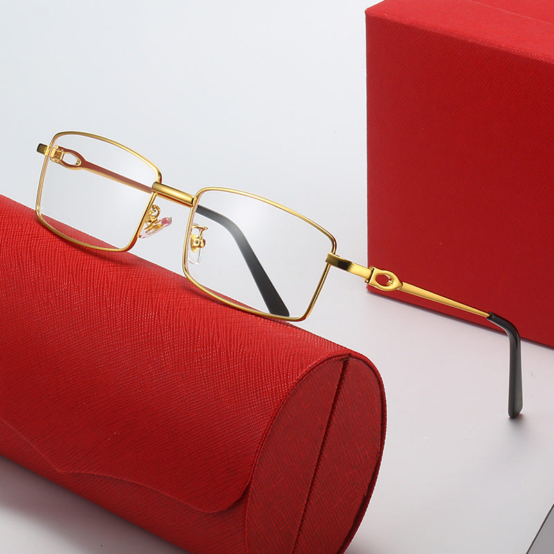 Damen elegante Halbrahmenbrille mit feinem Metallgestell Brehn