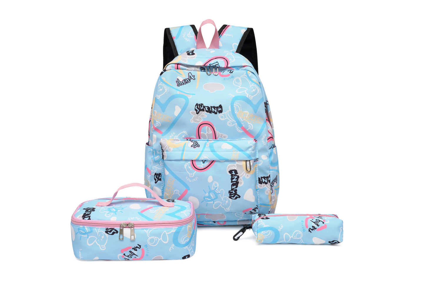 Rucksack-Set mit Isolierter Lunchbox und Stiftemäppchen Brehn
