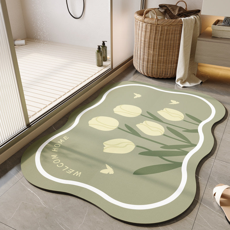 Dekorative florale Badematte Brehn