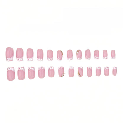 Elegante französische Spitzen-Gel-Nagelerweiterungen Brehn