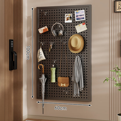 Wandmontierter großes perforiertes Metall-Lochplatte-Organizer-Panel für Eingangsbereich