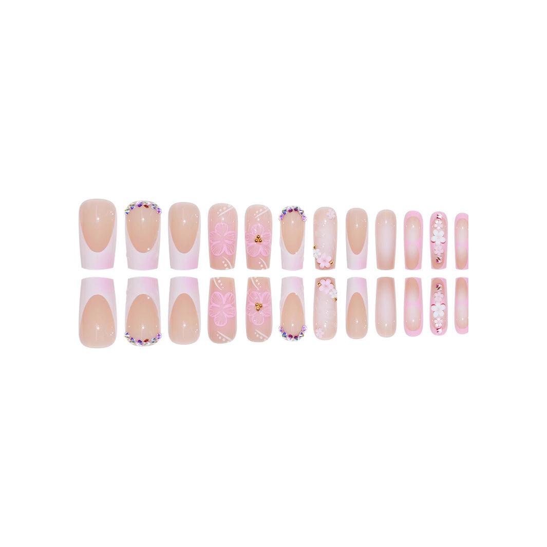 Dekoratives Floral Press-On Nail Art Set Brehn