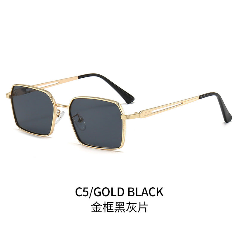 Damen quadratische Sonnenbrille mit minimalistischen Metallakzenten Brehn