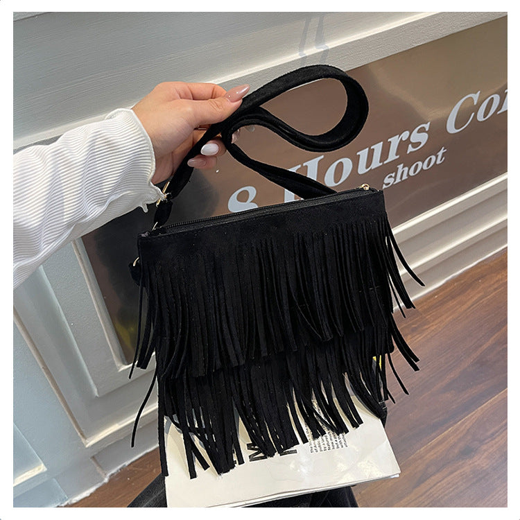 WoStylish Fransen Crossbody Tasche Brehn