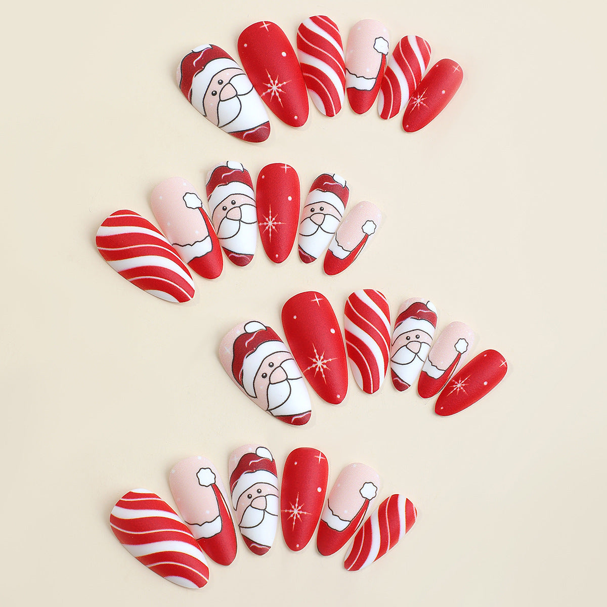 Kunstnagelset mit festlichem Weihnachtsmotiv Brehn