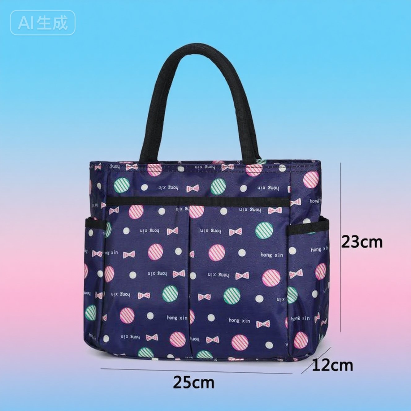 Blumenmuster Mehrfach-Taschen Einkaufsbörse Brehn