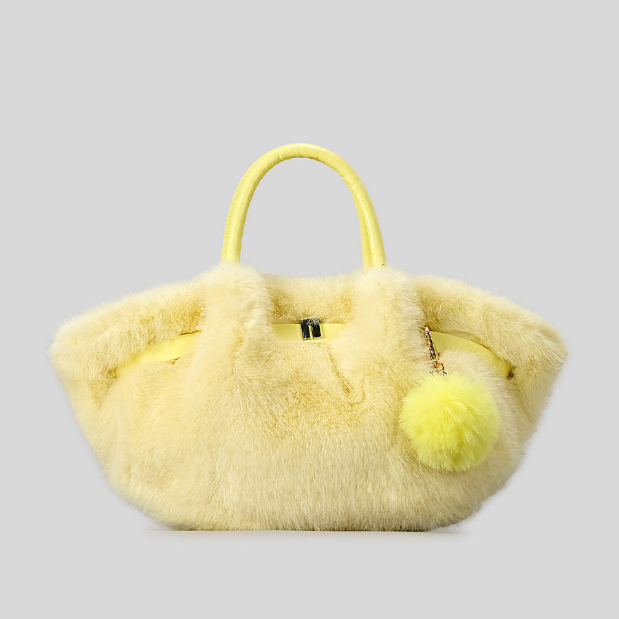 Plüsch Kunstfell Handtasche