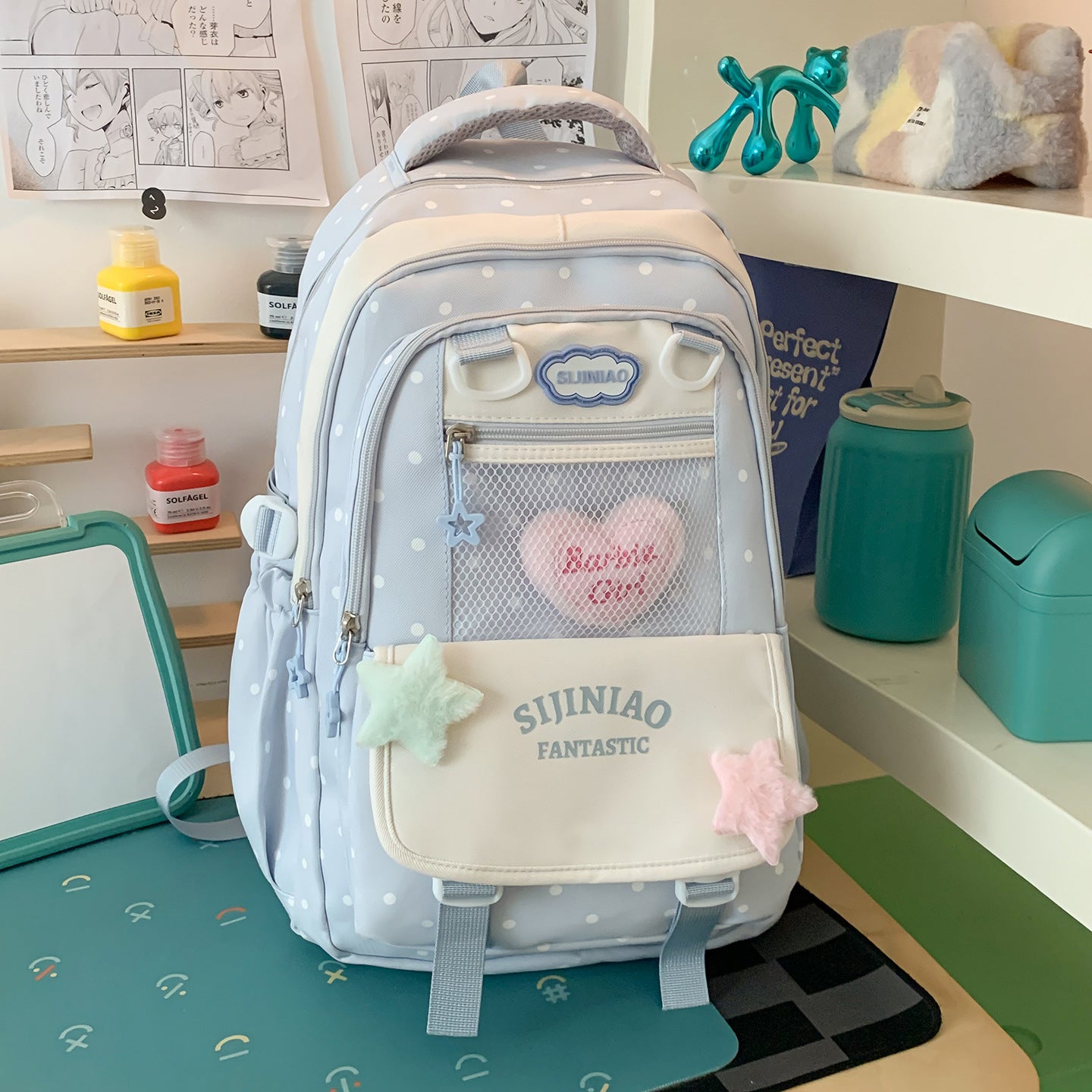 Punkte Multi-Fach Schultasche