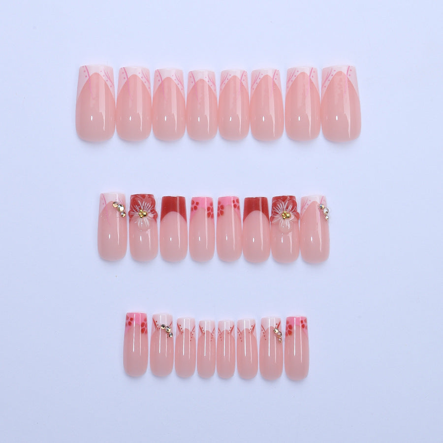 Dekoratives florales Press-On Nagelkunstset Brehn