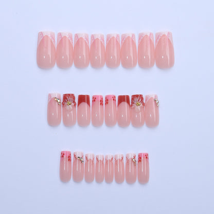 Dekoratives florales Press-On Nagelkunstset Brehn