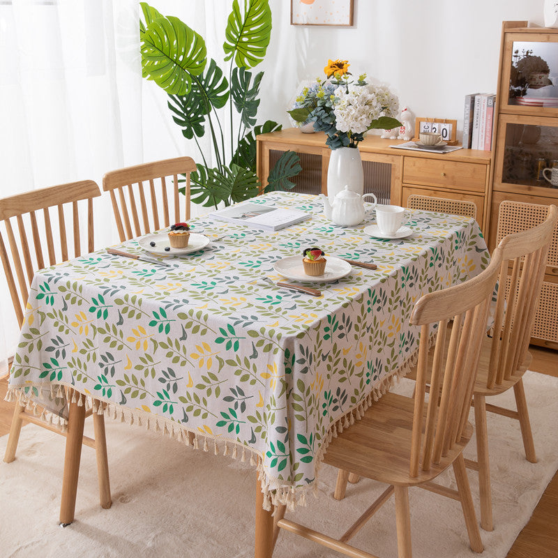 Blattdruck Dekoration Tischdecke
