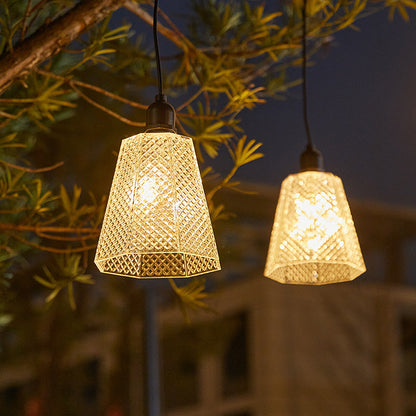 Crystal-Muster Solar Pendant Light USB Wiederaufladbar LED Brehn