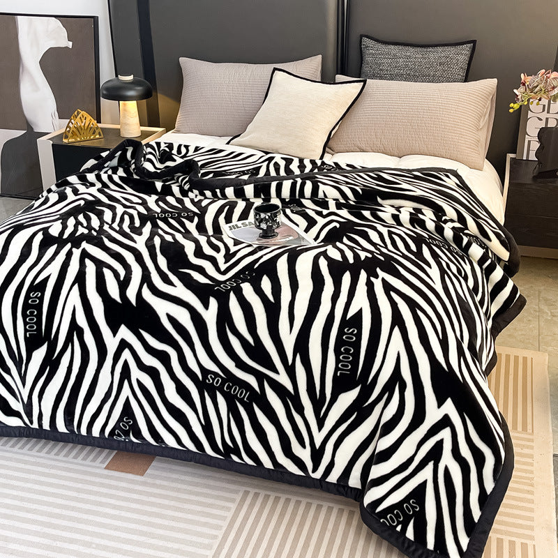 Blumengemusterte Fleece-Wurfdecke Brehn